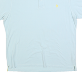 US POLO ASSN Mens Light Blue Cotton Blend Polo Shirt XL Short Sleeve Plain