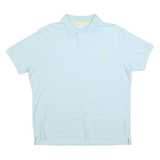 US POLO ASSN Mens Light Blue Cotton Blend Polo Shirt XL Short Sleeve Plain