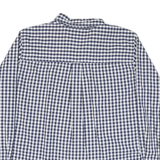 CHAPS Mens Blue & White Check Shirt XL Cotton Blend Long Sleeve Button Down