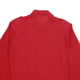 J G HOOK Womens Red & Black Polka Dot Shirt Long Sleeve Collared UK 14 Blouse