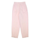 DAVID BROOKS Womens Wool Pink Relaxed Tapered Trousers W24 L28 Stylish Comfort