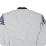 LIFT Mens Grey Blue Brown Patterned Collared L Sweatshirt Vintage Pullover