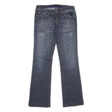 REFUGE DENIM Womens Jeans Blue Regular Bootcut Denim Medium W28 L30 Stylish