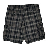 Lee Checked Cargo Shorts - 36W 11L Grey Cotton