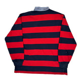 Polo By Ralph Lauren Striped Rugby Shirt - Large Navy Cotton