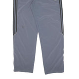 ADIDAS Mens Joggers Grey & Black L W38 L33 Polyester Blend Regular Fit Tapered