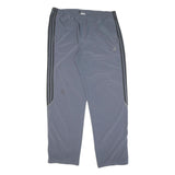 ADIDAS Mens Joggers Grey & Black L W38 L33 Polyester Blend Regular Fit Tapered