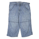 IDENTIC Mens Shorts Blue Casual M W32 Denim Cotton Blend Lightweight