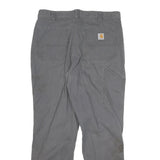 CARHARTT Mens Jeans Grey Relaxed Straight Denim Fair W34 L30 Workwear Zip