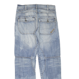 BENCH Mens Regular Fit Blue Denim Jeans W32 L32 Casual Cotton Blend Zip