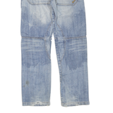 BENCH Mens Regular Fit Blue Denim Jeans W32 L32 Casual Cotton Blend Zip