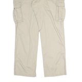 SONOMA Mens Beige Cotton Regular Cargo Trousers W36 L32 Casual Comfort Zip