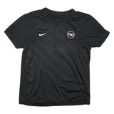 NIKE Womens Black Graphic T-Shirt L Short Sleeve V-Neck Sports Casual