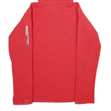 COLUMBIA Mens Red Hooded Softshell Jacket S Polyester Outdoor Zip Pocket