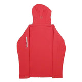 COLUMBIA Mens Red Hooded Softshell Jacket S Polyester Outdoor Zip Pocket