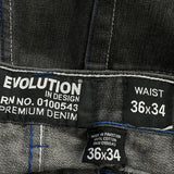Evolution Jeans - 33W 34L Gray Cotton