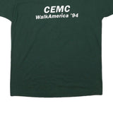 THE BEST Mens Green CEMC WalkAmerica 94 Classic L Short Sleeve Crew Neck Printed