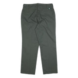 DICKIES Mens Cotton Blend Black Relaxed Straight Trousers W36 L29 Workwear