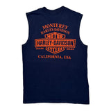 Monterey Harley Davidson Graphic Tank Top - Medium Navy Cotton