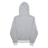 CHAMPION Mens Grey Contrast Trim Pullover Hoodie S Lightweight Drawstring