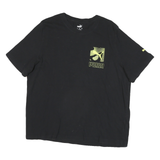PUMA Mens Black Graphic T-Shirt 2XL Short Sleeve Crew Neck Sports Logo