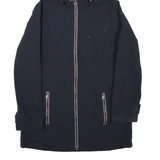 TOMMY HILFIGER Womens Blue Hoodie Jacket S Polyester Blend Zip Hooded Casual