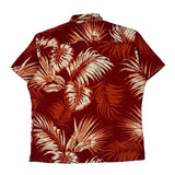 Van Heusen Floral Hawaiian Shirt - XL Red Cotton