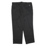 DICKIES Mens Cotton Black Regular Straight Trousers W40 L30 Classic Workwear