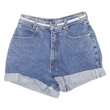 LAWMAN Womens Denim Blue Casual Shorts M W28 Cotton Blend Rolled Hem