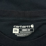 Carhartt Long Sleeve T-Shirt - 2XL Black Cotton