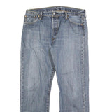 LEVI'S 501 Mens Jeans Blue Regular Straight Denim Medium W36 L32 Classic Button