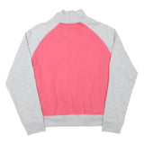 REEBOK Womens Grey & Pink Jacket UK 10 Cotton Blend Zip Casual Sportswear