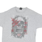 HARLEY DAVIDSON Mens Grey Skull Graphic T-Shirt XL Short Sleeve Crew Neck