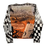 Harley Davidson Comic Aop Long Sleeve T-Shirt - XL Multicoloured Polyester