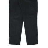 CLUB ROOM Mens Black Cotton Blend Regular Fit Straight Trousers W34 L32 Zip