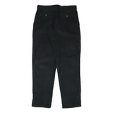 CLUB ROOM Mens Black Cotton Blend Regular Fit Straight Trousers W34 L32 Zip