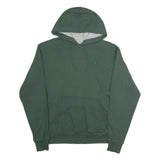 CHAMPION Mens Green Pullover Hoodie M Minimal Embroidered Logo