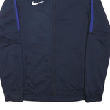 NIKE Mens Blue & Purple Sports Zip Jacket S Polyester Blend Plain Athletic