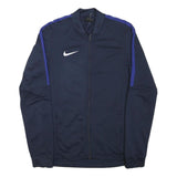 NIKE Mens Blue & Purple Sports Zip Jacket S Polyester Blend Plain Athletic