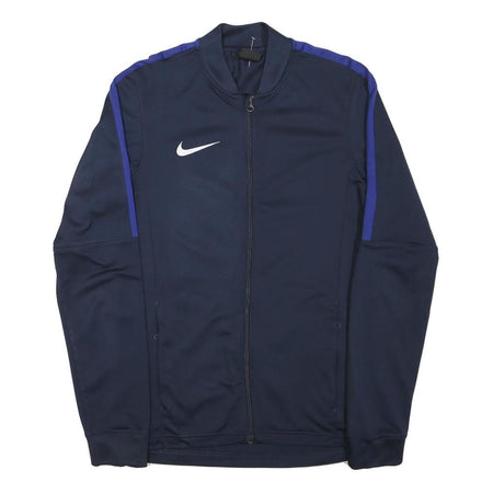 NIKE Mens Blue & Purple Sports Zip Jacket S Polyester Blend Plain Athletic