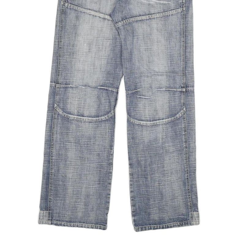 COOKERS Mens Relaxed Blue Denim Light W34 L33 Button Closure Casual Jeans