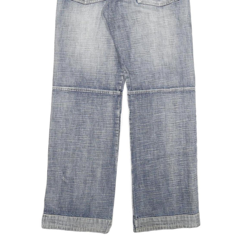 COOKERS Mens Relaxed Blue Denim Light W34 L33 Button Closure Casual Jeans