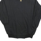 Womens Black Las Vegas Pullover Sweatshirt M Zipper Collar Vintage Style