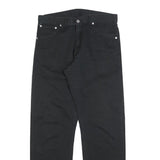 LEVI'S Mens Cotton Blend Black Regular Straight Trousers W33 L32 Casual Zip