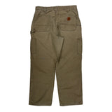Carhartt Double Knee Carpenter Pants - 36W 30L Khaki Cotton