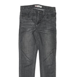 LEVI'S Boys Slim Black Denim Jeans W29 L30 Zip Cotton Blend