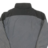 CHAPS Mens Grey & Black Jacket L Cotton Blend Classic Zip Outdoor Warm