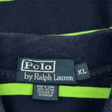Polo By Ralph Lauren Striped Polo Shirt - XL Green Cotton