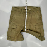 Levis Cargo Shorts - 35W 10L Khaki Cotton