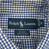 Blake Shirt Ralph Lauren Checked Short Sleeve Shirt - Medium Blue Cotton